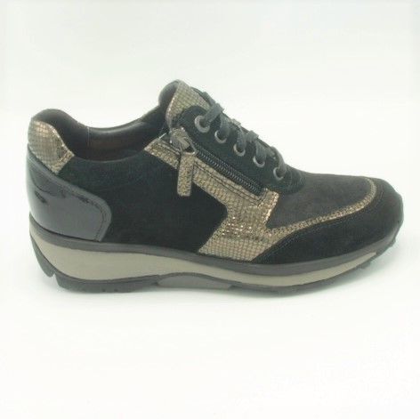 Xsensible Sneaker Wembley Zwart Brons Suede