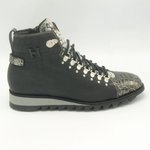 Harris enkelboot 0727 zwart piton neus