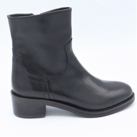 Walk in the Park Enkellaars Diver Zwart Leer