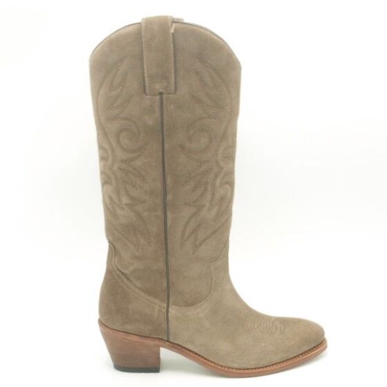 Perlita Peaches laars Helden Taupe Suede