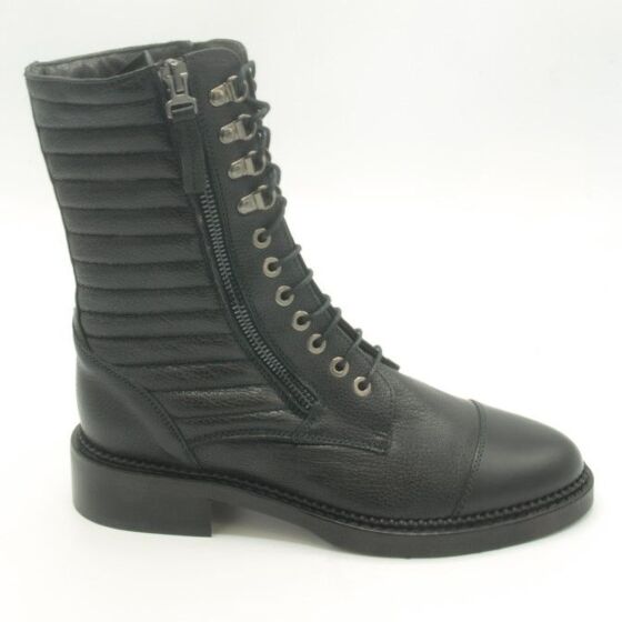 Pertini Enkellaars Veter 31259  Zwart Leer