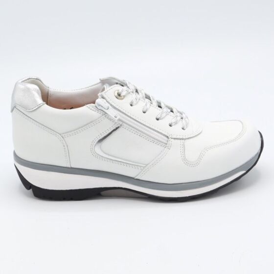 Xsensible Sneaker Jersey GX Wit Chroom Leer
