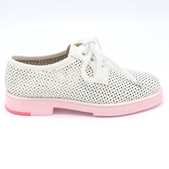 Pertini Veterschoen Chester Wit Perfo Leer