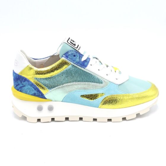 Floris van Bommel Sneaker Blokki Geel Metallic