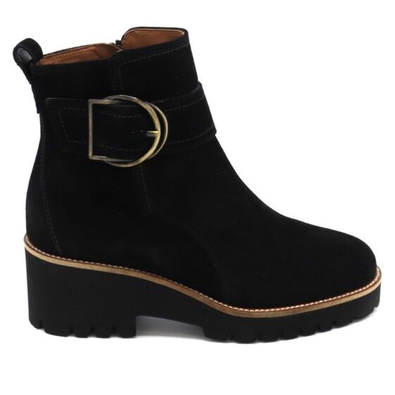 Paul Green Enkelboot 9763 Zwart Suede