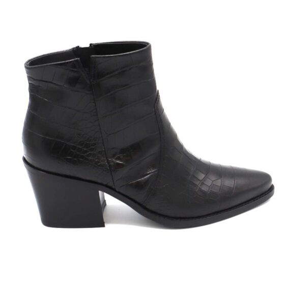 Paul Green Enkellaars 9780 Zwart Croco Leer