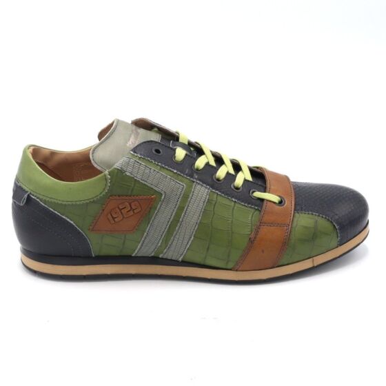 Kamo-Gutsu Sneaker Tifo Groen Blauw Leer