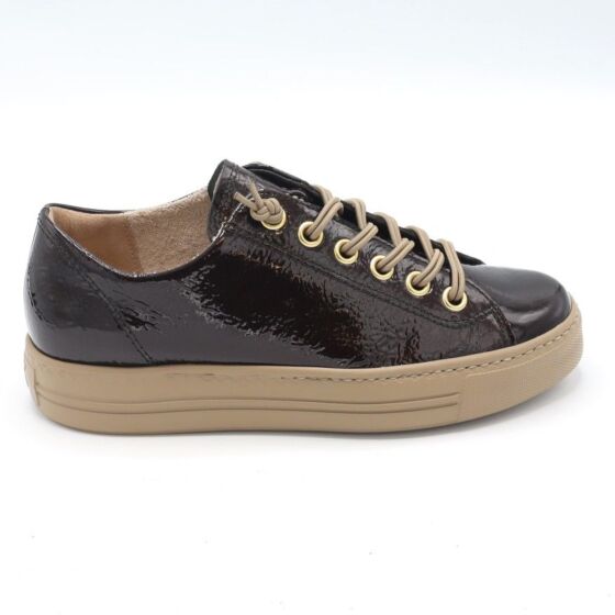 Paul Green Sneaker 4081 D.Bruin Lak Leer