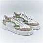 K&S Sneaker 7117750 GroenTaupe  NubuckWit Leer